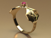 bague femme rose