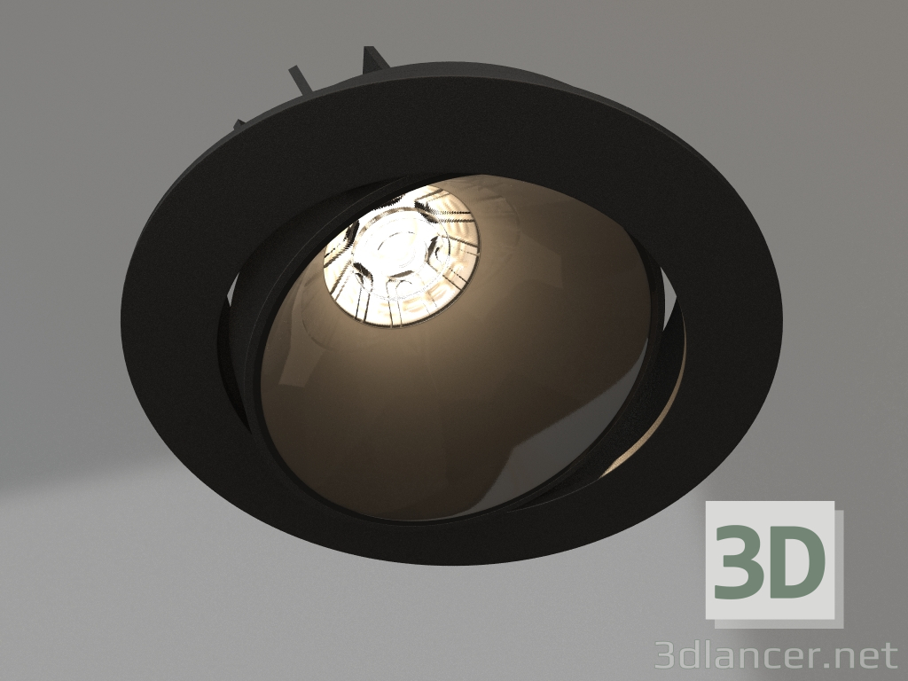 3d model Lámpara MS-FORECAST-BUILT-TURN-R102-12W Day4000 (BK-BK, 32 grados, 230V) - vista previa