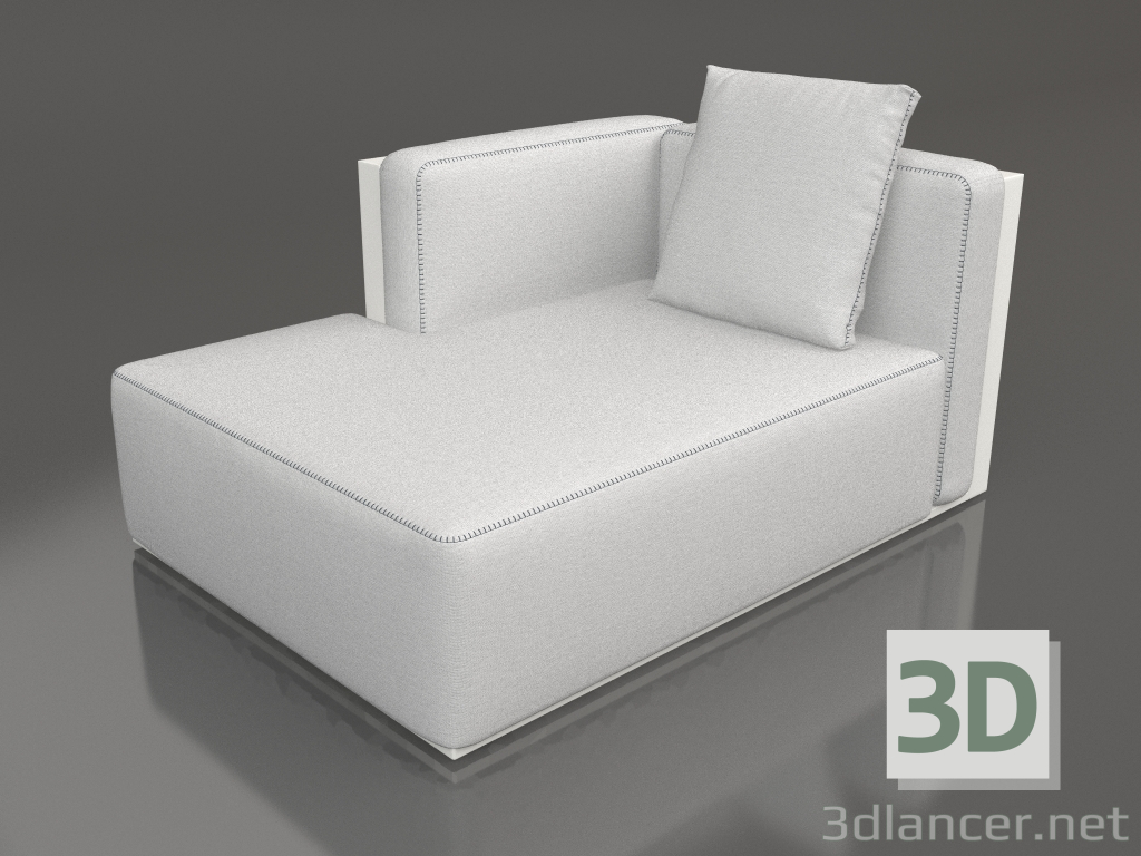 3d model Módulo sofá sección 2 izquierda (gris ágata) - vista previa