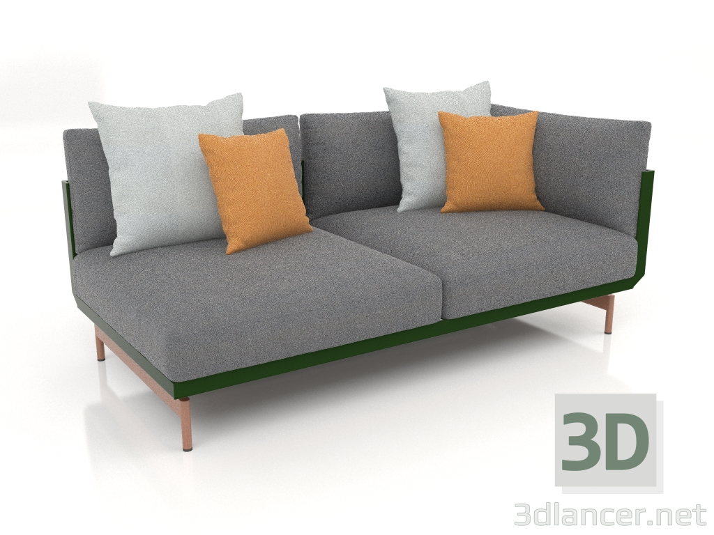 3d model Sofa module, section 1 right (Bottle green) - preview