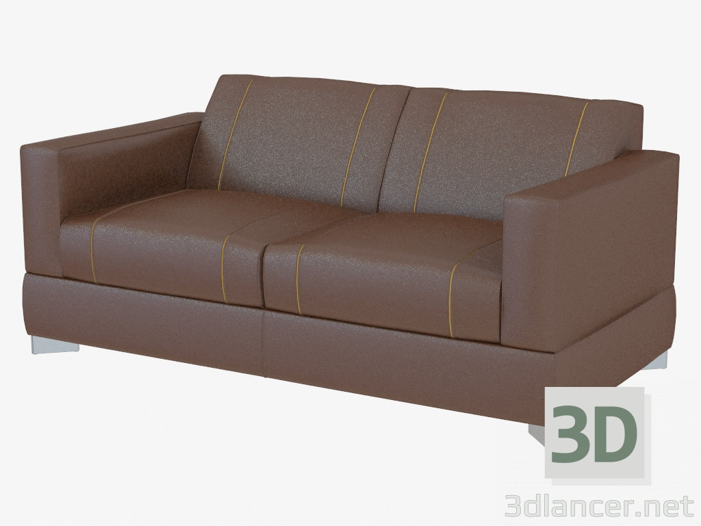 3D Modell Ledersofa Doppel - Vorschau