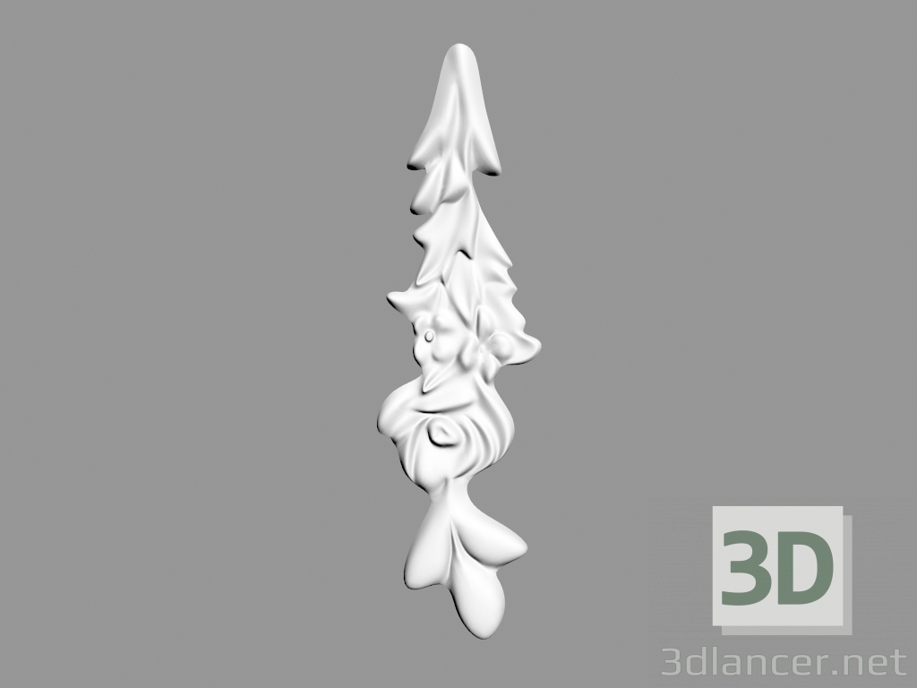 Modelo 3d Decoração de parede (F59) - preview