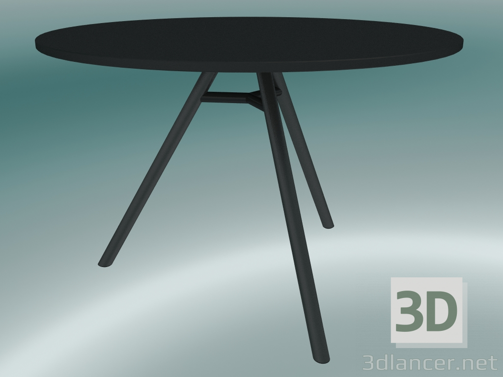 Modelo 3d Mesa MART (9834-01 (⌀ 110cm), H 73cm, preto HPL, extrusão de alumínio, revestimento em pó preto) - preview