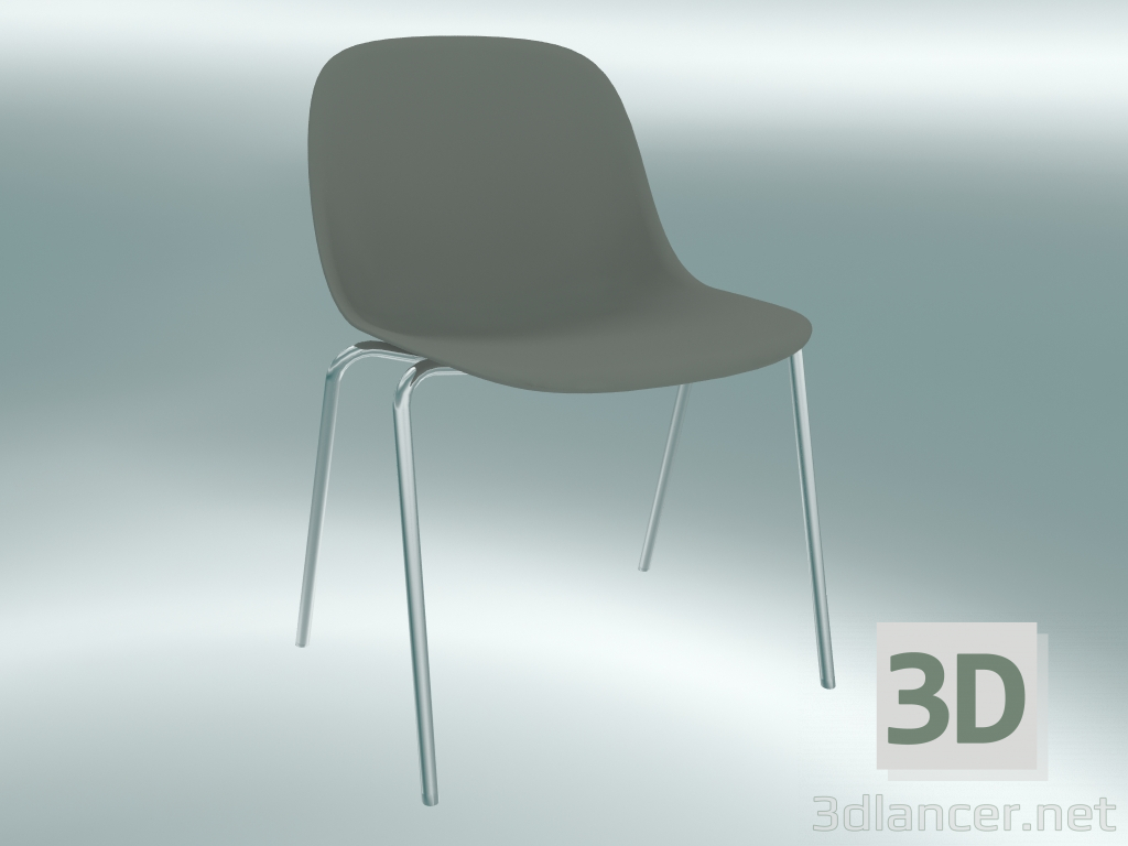 3d model A-Base Fiber Chair (Gray) - preview