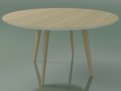 Tavolo rotondo 3501 (H 74 - P 134 cm, M02, rovere sbiancato)
