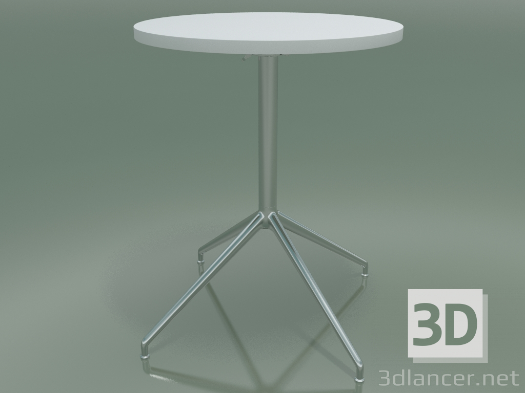 3D Modell Runder Tisch 5709, 5726 (H 74 - Ø59 cm, ausgebreitet, Weiß, LU1) - Vorschau