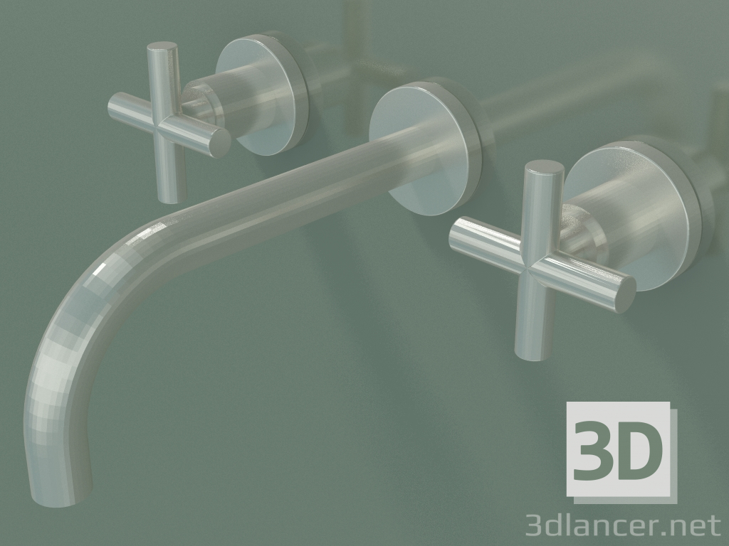 3d model Mezclador de lavabo de pared sin vaciador (36712892-060010) - vista previa