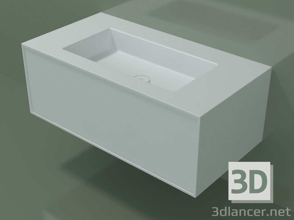 3d model Lavabo con cajón (06UC52401, Glacier White C01, L 96, P 50, H 36 cm) - vista previa