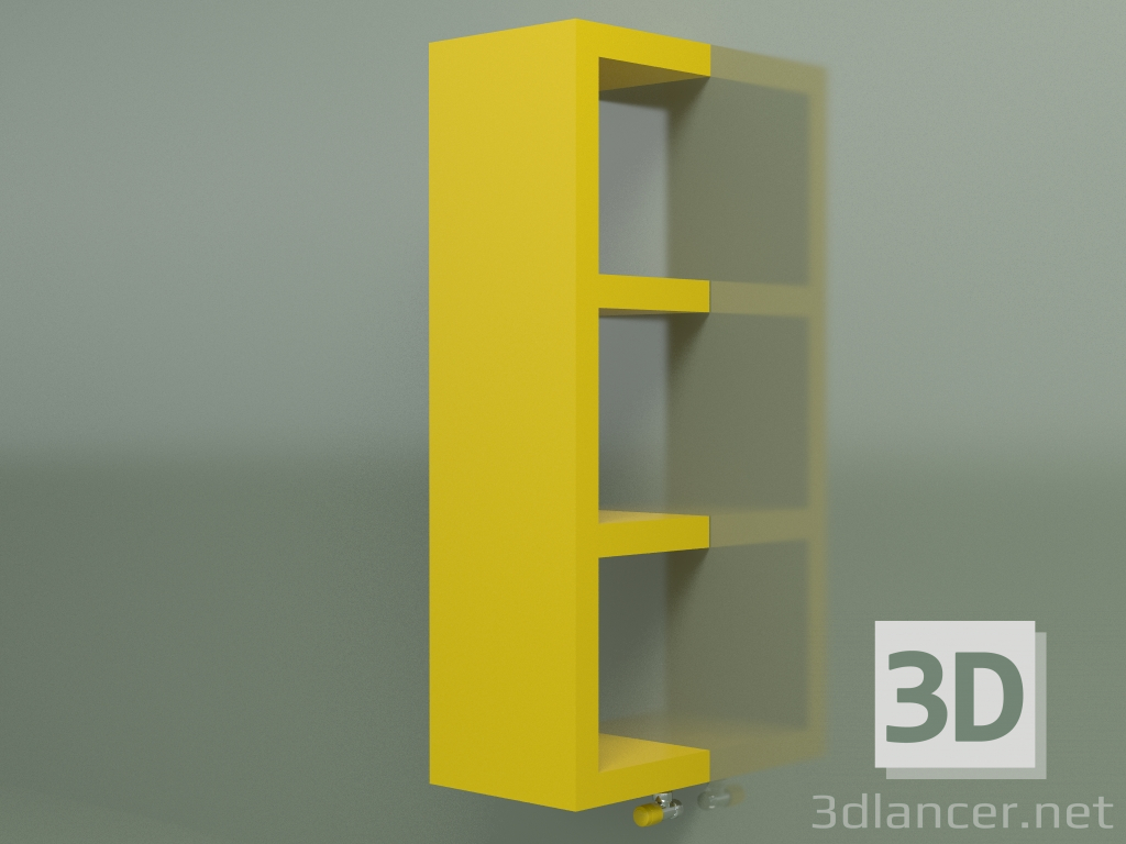 3d model Radiador QUADRAQUA (1116x300, Amarillo - RAL 1021) - vista previa