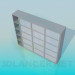 3d model Set of shelves with sliding doors - preview