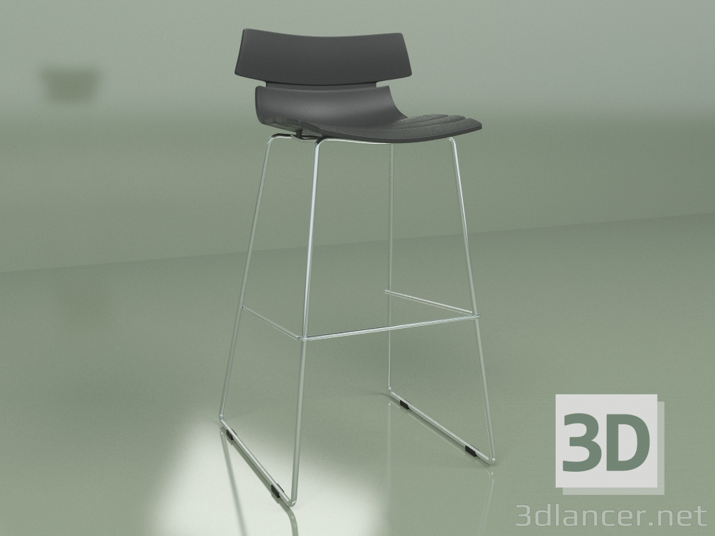 3d model Bar stool Techno (black) - preview