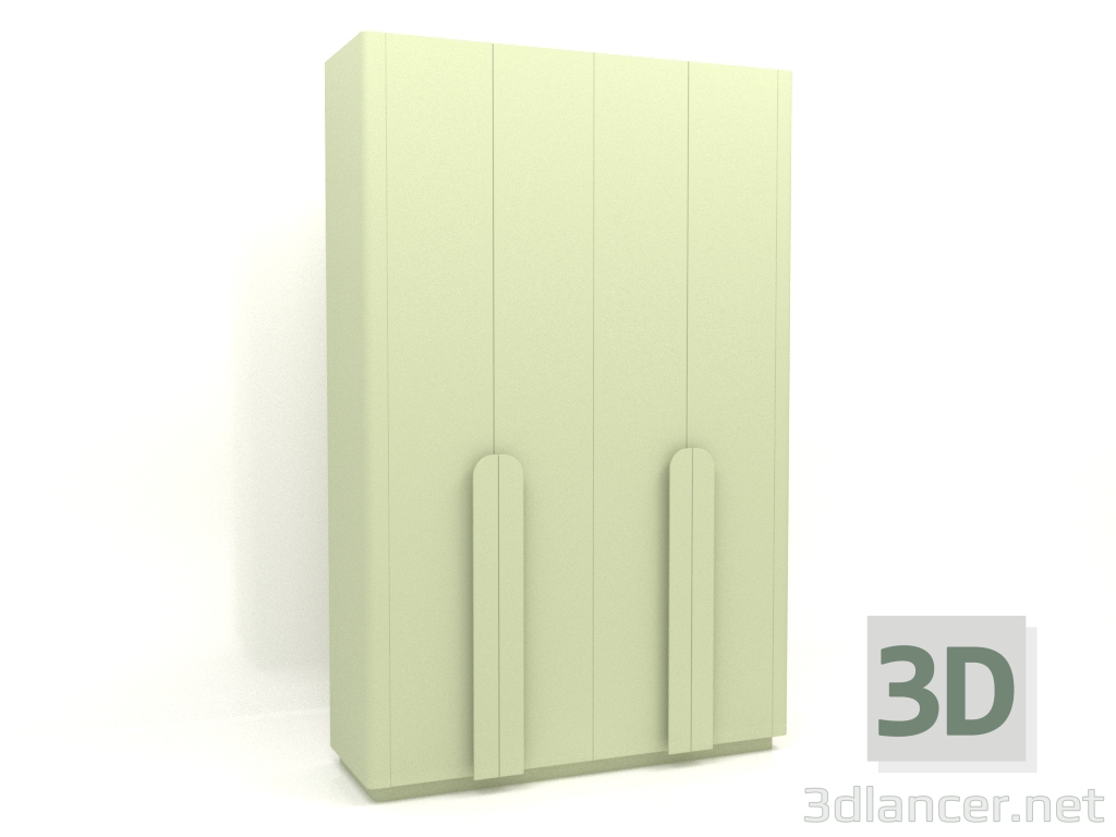 3d модель Шкаф MW 04 paint (вариант 1, 1830х650х2850, light green) – превью