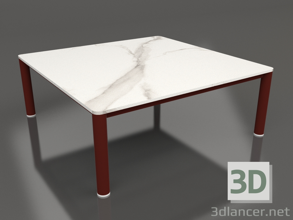 3d model Mesa de centro 94×94 (Rojo vino, DEKTON Aura) - vista previa