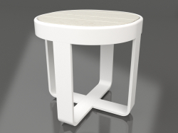 Table basse ronde Ø42 (DEKTON Danae, Blanc)