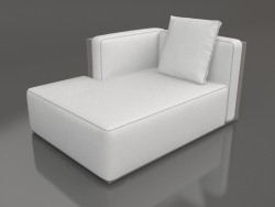 Sofa module, section 2 left (Quartz gray)