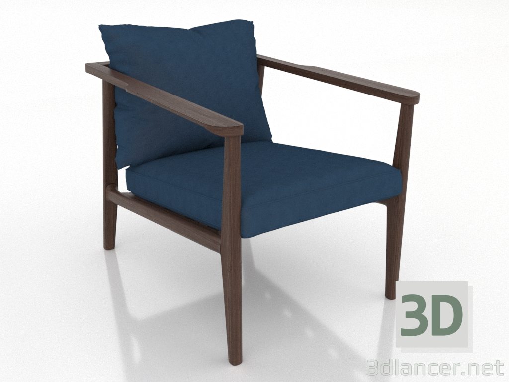 3D Modell Loungesessel 640 mm (Nussbaum dunkel) - Vorschau 3D Modell Loungesessel 640 mm (Nussbaum dunkel) - Vorschau