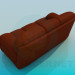 3d model Sofá cuero alta poli - vista previa