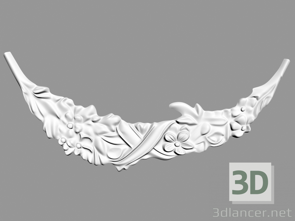 Modelo 3d Decoração de parede (F60) - preview