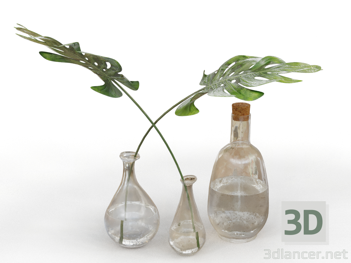 modello 3D di bottiglie comprare - rendering