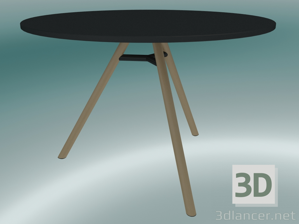 3d модель Стол MART (9834-01 (⌀ 110cm), H 73cm, HPL black, aluminum, natural ash veneered) – превью