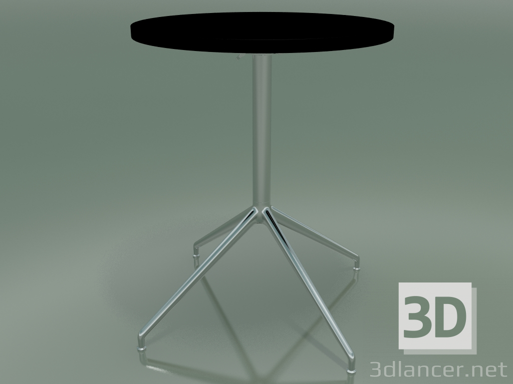 3d model Mesa redonda 5709, 5726 (H 74 - Ø59 cm, desplegado, negro, LU1) - vista previa