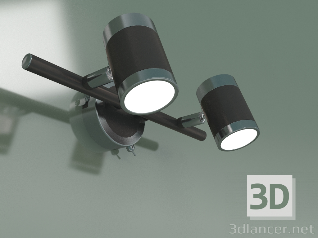 modello 3D Lampada da parete 20058-2 (satinato perla) - anteprima