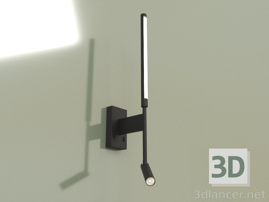 3d model Aplique de pared KONO READ 3200K BK 15003 - vista previa