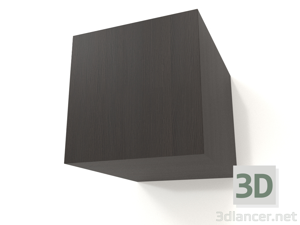 3d model Estante colgante ST 06 (puerta lisa, 250x315x250, madera marrón oscuro) - vista previa