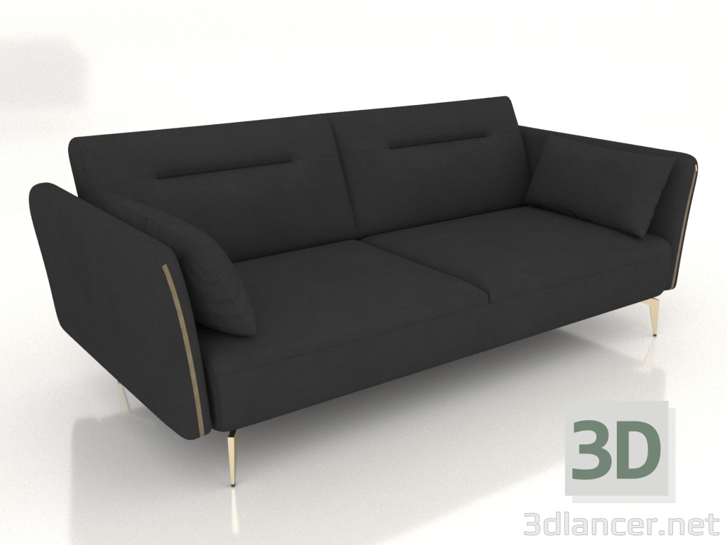 modello 3D Divano letto Liverpool (grafite-oro) - anteprima