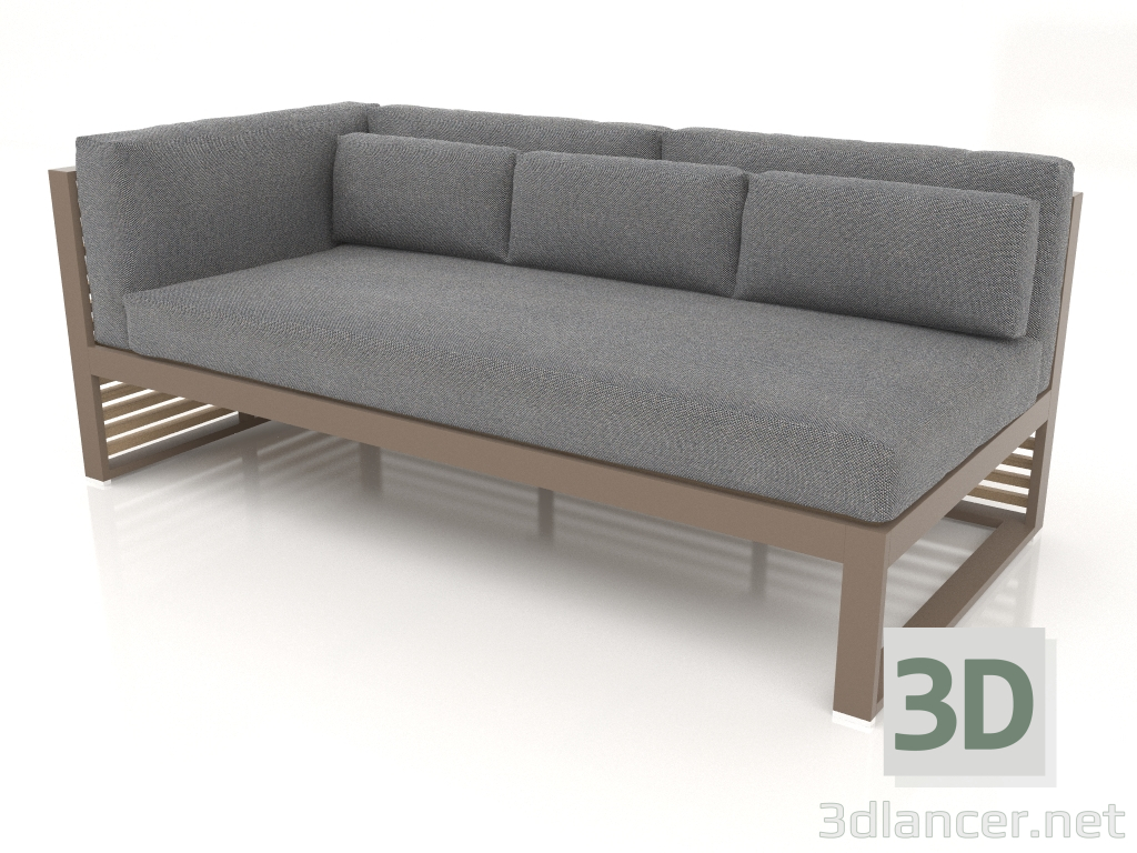 3D Modell Modulares Sofa, Abschnitt 1 links (Bronze) - Vorschau