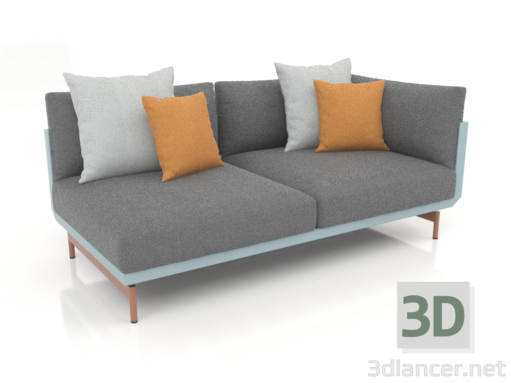 3d model Módulo sofá sección 1 derecha (Gris azul) - vista previa