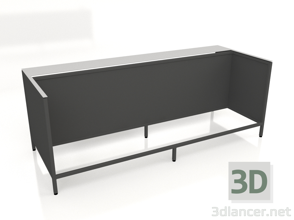 Modelo 3d Ilha V1 (com pouso) em 120 quadro 4 (preto) - preview