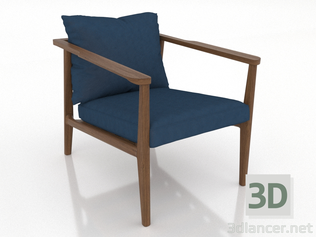 3d модель Кресло для отдыха 640 мм (светлый орех) – превью 3d модель Кресло для отдыха 640 мм (светлый орех) – превью
