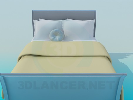 Modelo 3d Cama de casal - preview