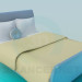 Modelo 3d Cama de casal - preview