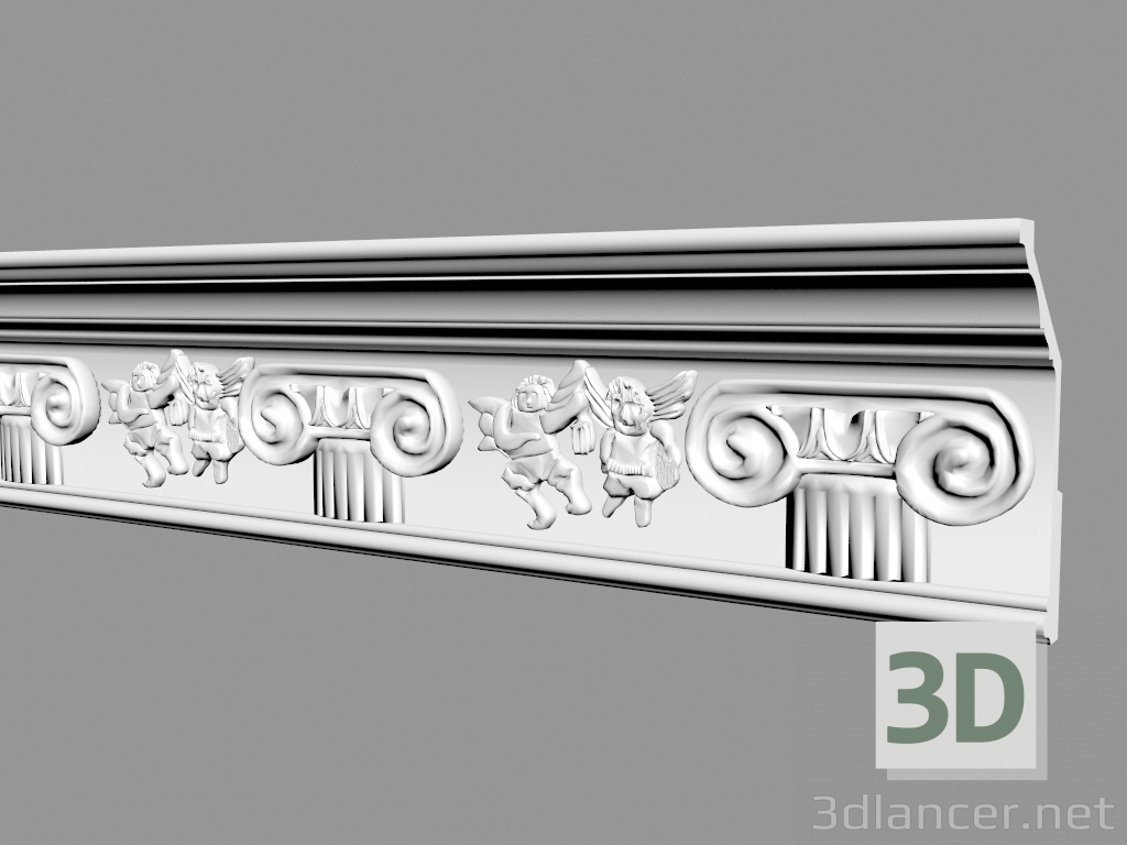 modèle 3D Corniche C1021 - preview