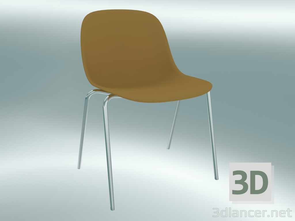 modello 3D Sedia A-Base Fibra (Ocra) - anteprima