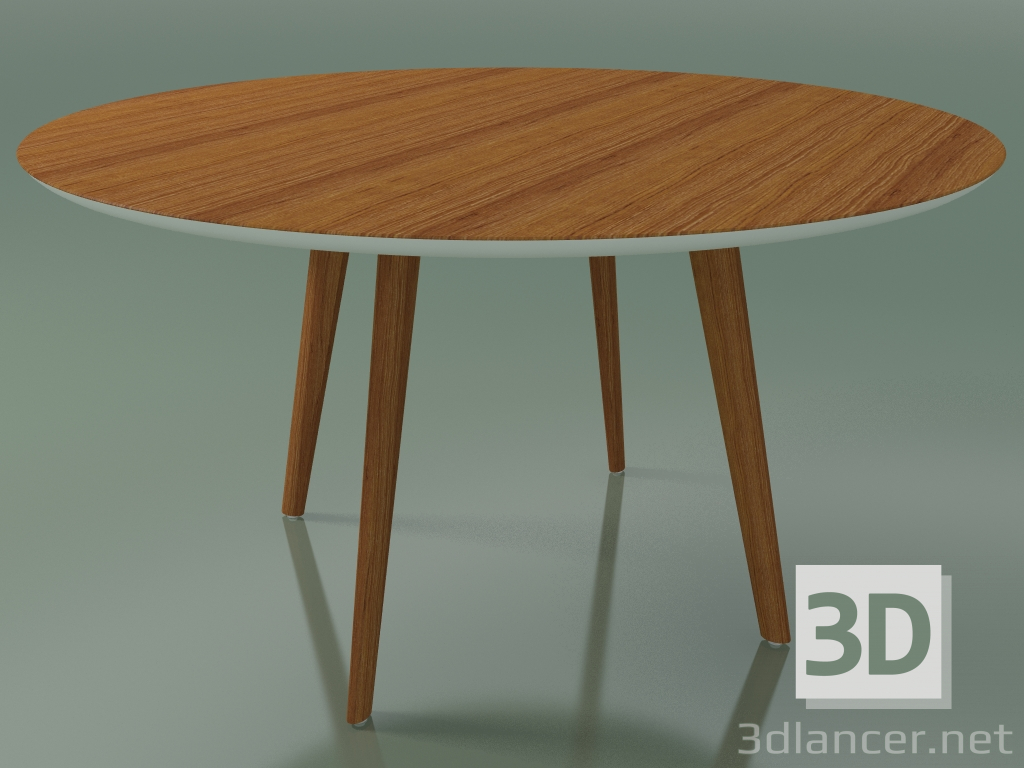 modello 3D Tavolo rotondo 3501 (H 74 - P 134 cm, M02, effetto Teak) - anteprima