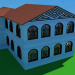 Modelo 3d Casa com varandas - preview