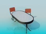 Conjunto de mesa y sillas de oficinas de