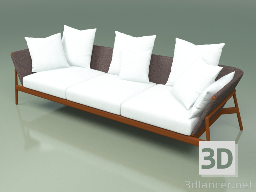 3d model Sofá 003 (Metal Rust, Batyline Brown) - vista previa