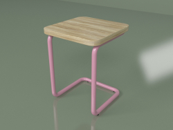 Stool (pink, light veneer)