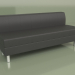 Modelo 3d Section Flagship 3-seater (couro preto) - preview