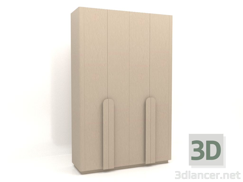 3D Modell Kleiderschrank MW 04 Lack (Option 1, 1830x650x2850, beige) - Vorschau