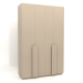 3d model Wardrobe MW 04 paint (option 1, 1830x650x2850, beige) - preview