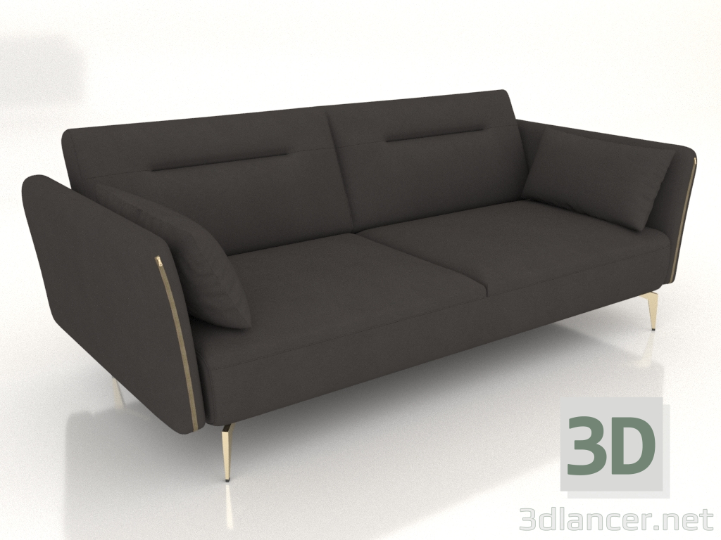 3d model Sofá cama Liverpool (marrón-dorado) - vista previa