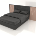 3d model Cama doble (capuchino) - vista previa