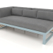 3D Modell Modulares Sofa, Abschnitt 1 links (Blaugrau) - Vorschau