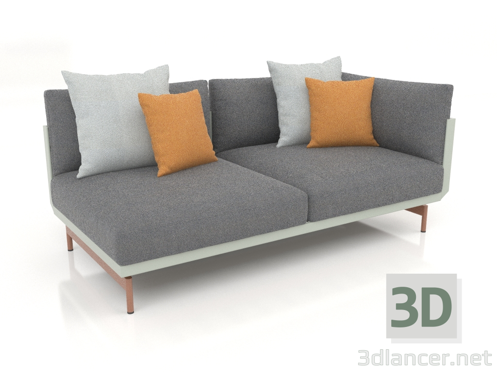 modello 3D Modulo divano, sezione 1 destra (Grigio cemento) - anteprima