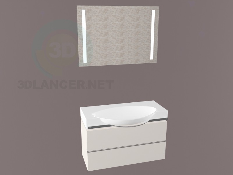 3D modeli Laufen lavabo dolabı 900 ile - önizleme